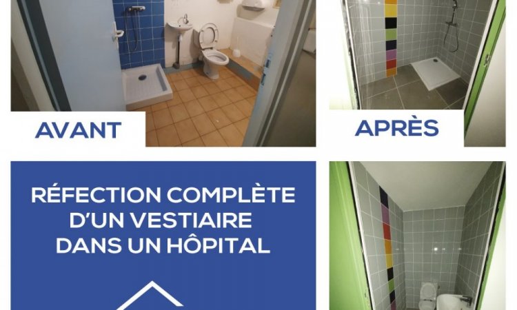 Travaux en rénovation de salle de bain et vestiaire à Six-Fours-les-Plages - AMGM